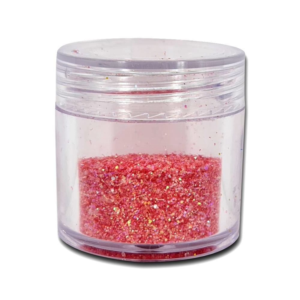 Bote de Purpurina de Uñas Rojo