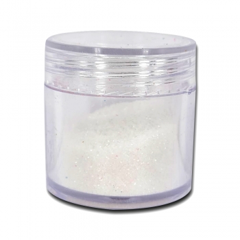 Bote de Purpurina de Uñas Blanco