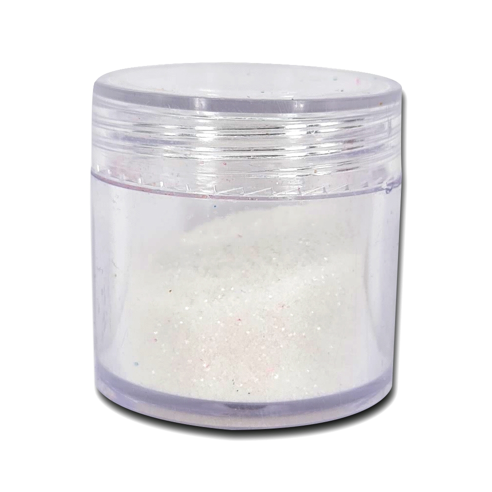 Bote de Purpurina de Uñas Blanco