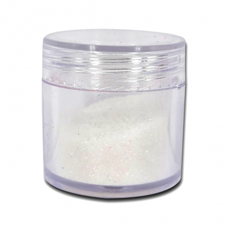 Bote de Purpurina de Uñas Blanco
