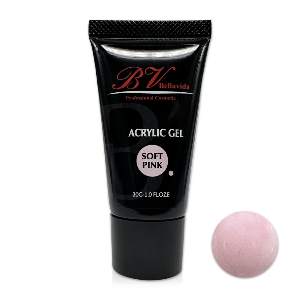 Bote Acrygel de 30g. Color Soft Pink UV/LED