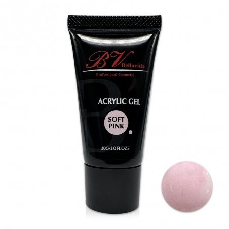 Bote Acrygel de 30g. Color Soft Pink UV/LED