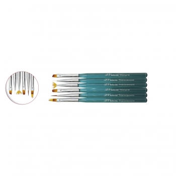 Pack de 6 Pinceles turquesa 079