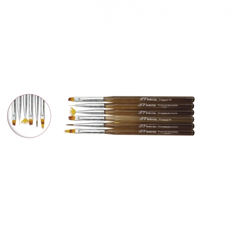 Pack de 6 Pinceles café 079