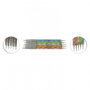 Pack de 5 pinceles punta de Silicona con Punzón 077