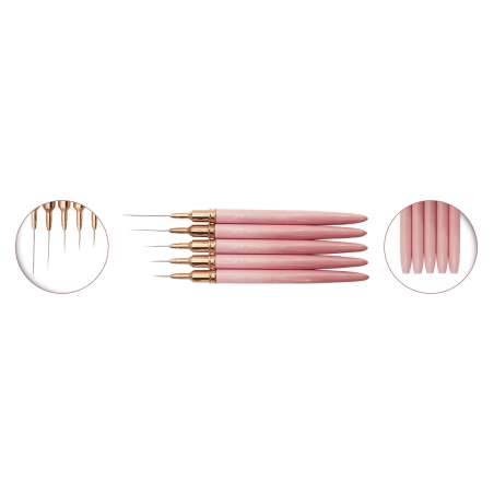 Pincel 078 pack 5 nail art rosado