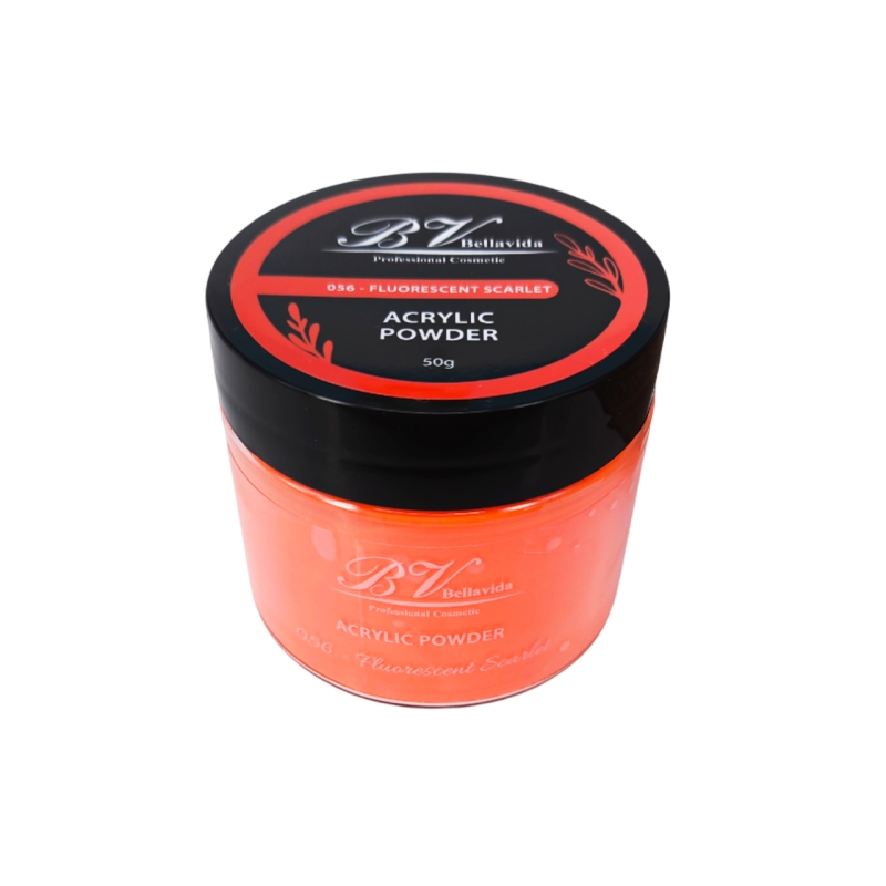 Polvo Acrílico 056 Fluorescent Scarlet 50g Polvo Acrílico 056 Fluorescent Scarlet 50g