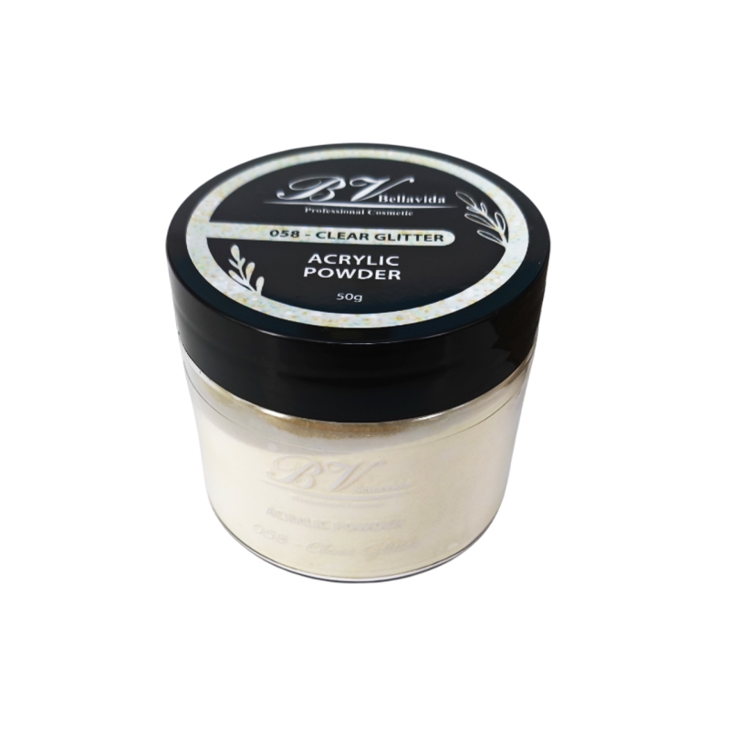 Polvo Acrílico 058 Clear Glitter 50g Polvo Acrílico 058 Clear Glitter 50g