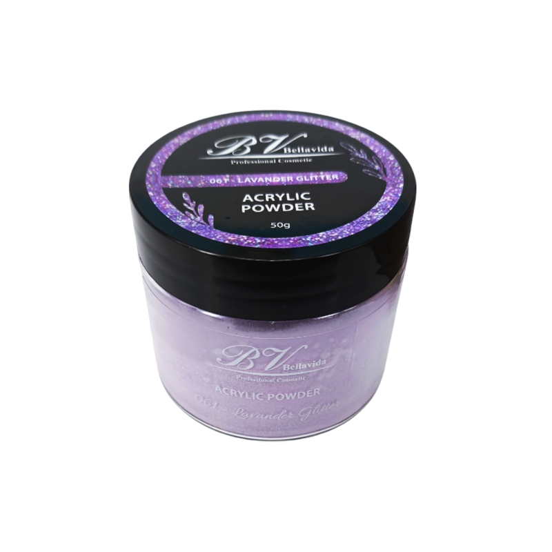 Polvo Acrílico 061 Lavander Glitter 50g Polvo Acrílico 061 Lavander Glitter 50g