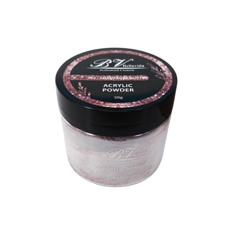 Polvo Acrílico 062 Champagne Glitter 50g Polvo Acrílico 062 Champagne Glitter 50g
