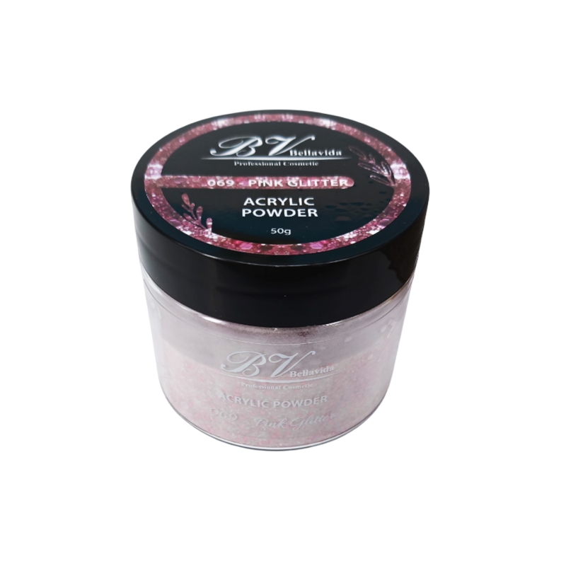 Polvo Acrílico 069 Pink Glitter 50g Polvo Acrílico 069 Pink Glitter 50g