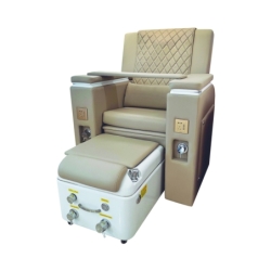 Silla de Manicura Beige con Masajeador HG-D110