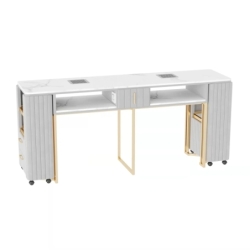 Mesa Plateada con Aspiradora de Polvo 006
